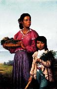 Francois Bernard Portrait of Two Chitimacha Indians painting